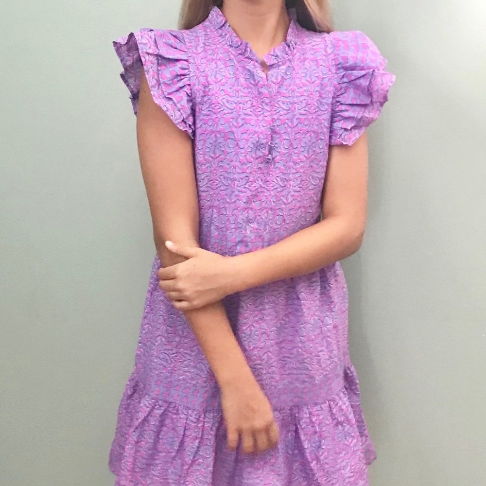 Vineyard Vines Women's Block Print Tiered Dress XXS NWT